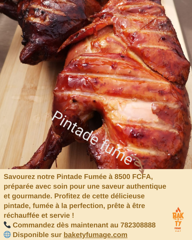 Pintade cuite fumée